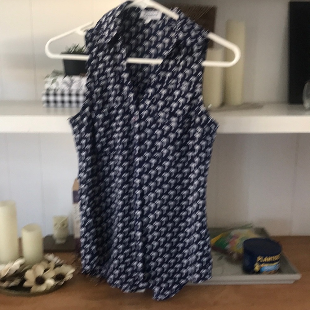 Navy button shirt